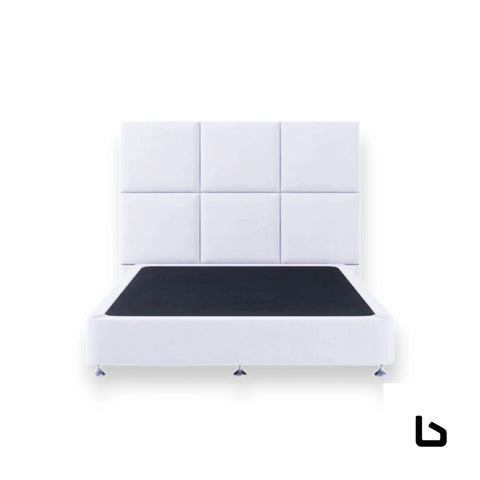 BROOKES Plush Silver Fabric Bed Frame (Australian Made) BED