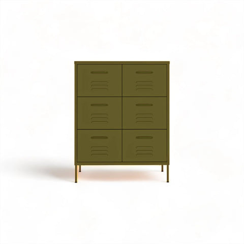 Candy olive metal cabinet