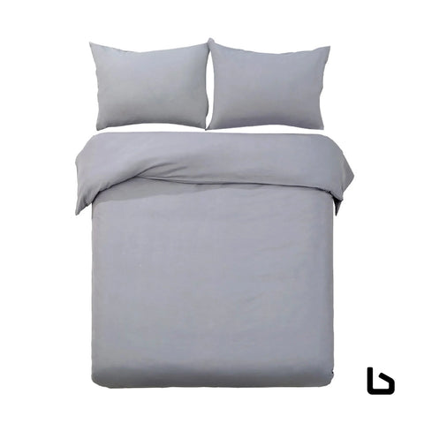 Quilt cover set classic grey - king - bedding