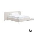 Cleo gas lift bed frame - queen / boucle snow