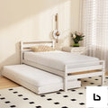 Cloe trundle bed frame - furniture > bedroom