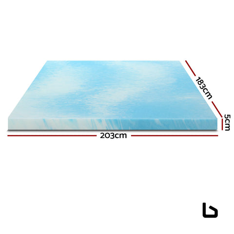 Cloud bamboo 11-zone cool gel 5cm mattress topper