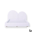 CLOUDI Orlando White Boucle Fabric Curved Bed Frame