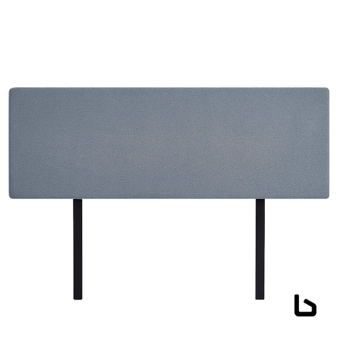 Linen Fabric King Bed Deluxe Headboard Bedhead - Berlin Blue