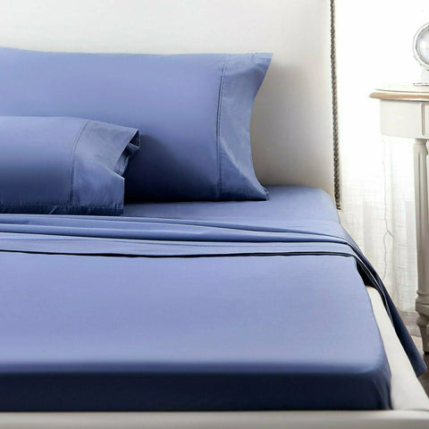 Comfy blue 1000 thread count bed sheets - bedding