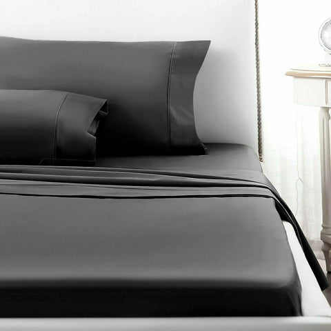 Comfy charcoal 1000 thread count bed sheets - bedding