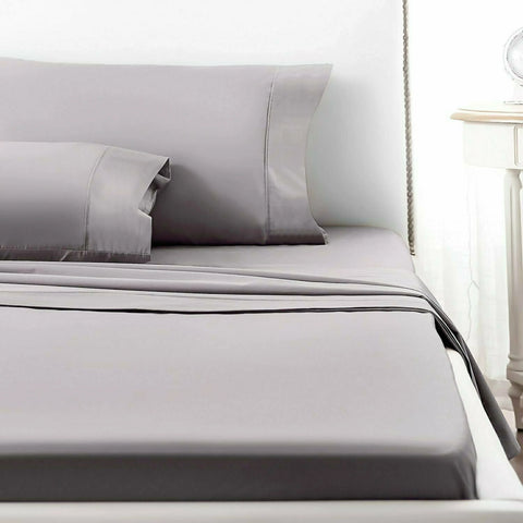 Comfy grey 1000 thread count bed sheets - bedding