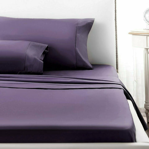 Comfy purple 1000 thread count bed sheets - bedding