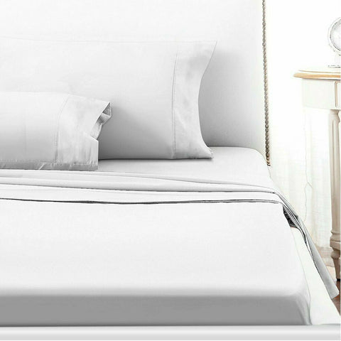 Comfy white 1000 thread count bed sheets - bedding