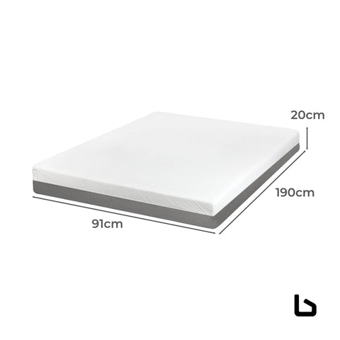 Cooling gel bamboo elegance 20cm deluxe memory foam mattress