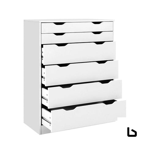 Cosa white wooden tallboy