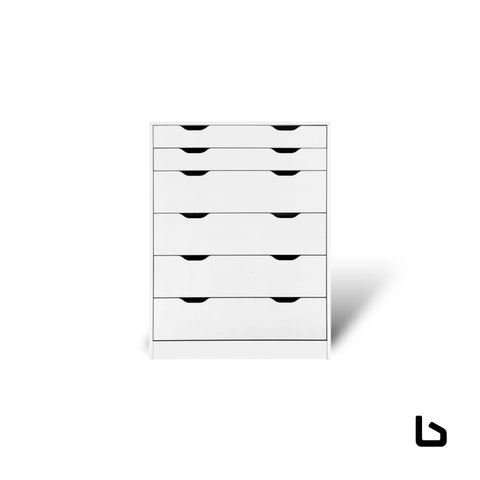 Cosa white wooden tallboy