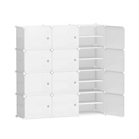 Diy shoe box cabinet white storage cube portable organiser