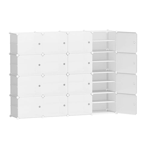 Diy shoe cabinet box white storage cube portable organiser