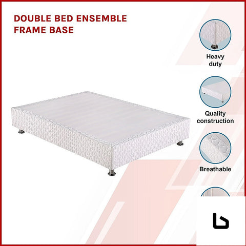 Double bed ensemble frame base - furniture > bedroom