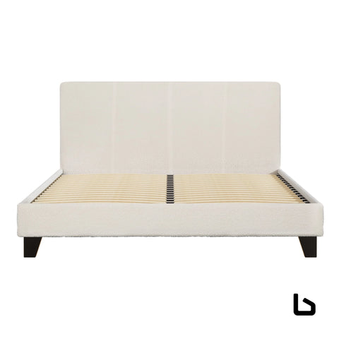 Double fabric boucle bed frame - frame