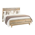 Double size wooden bed frame in solid wood antique design