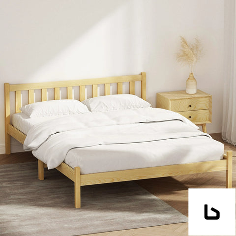 Double wooden bed frame - frame