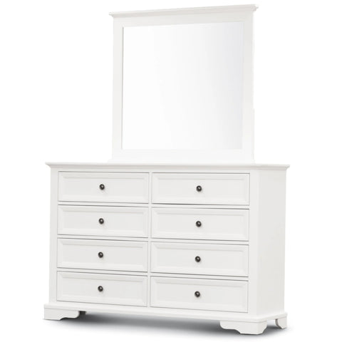 Dresser mirror 8 chest of drawers bedroom timber storage
