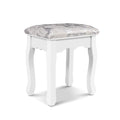 Dressing table stool velvet white - furniture > bar stools