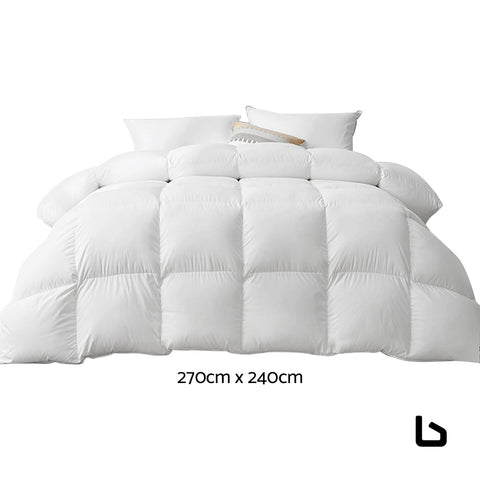 Bedding duck down feather quilt 700gsm super king - home &