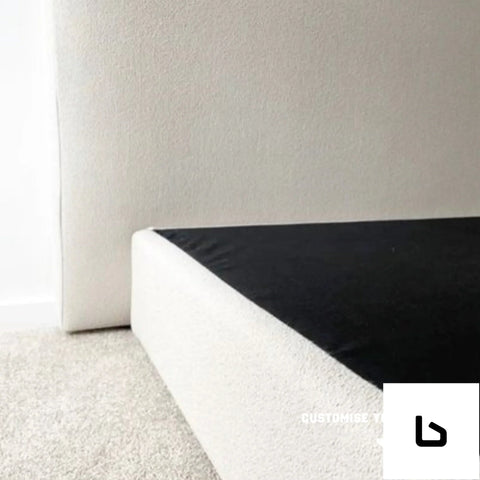 DUKE Orlando White Boucle Fabric Bed Frame (Australian Made)