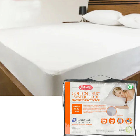 Easyrest cotton terry waterproof mattress protector - king