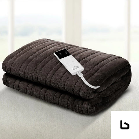 Giselle bedding electric throw blanket - chocolate - home &