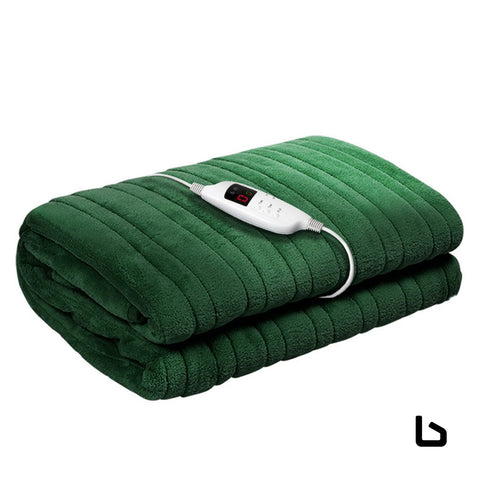 Electric throw rug heated blanket washable snuggle flannel