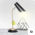 Electric reading light table lamp brass finish - black