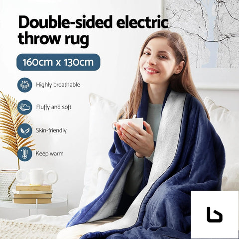 Giselle electric throw rug heated blanket washable snuggle