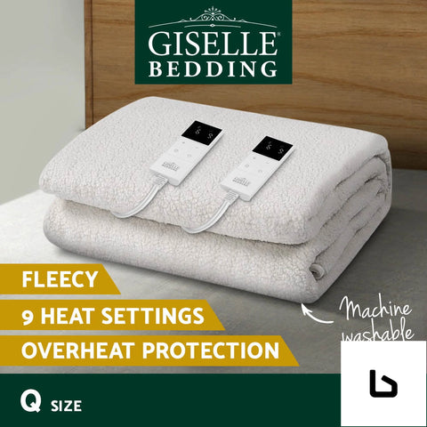 Giselle bedding queen size electric blanket fleece - home &
