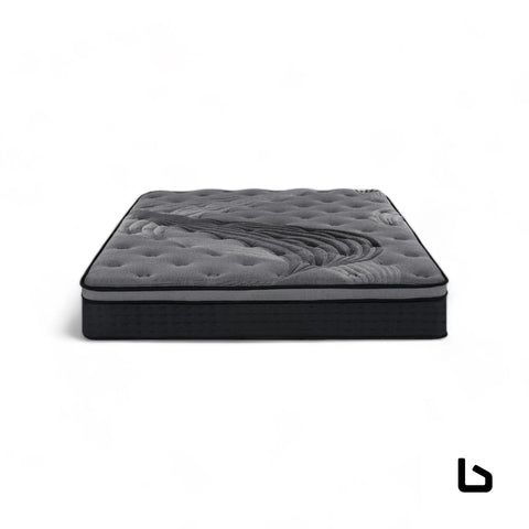 Euro top king single bamboo black mattress - bed frame
