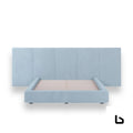 FELUXE Glamour Eggshell Velvet Fabric Bed Frame (Australian