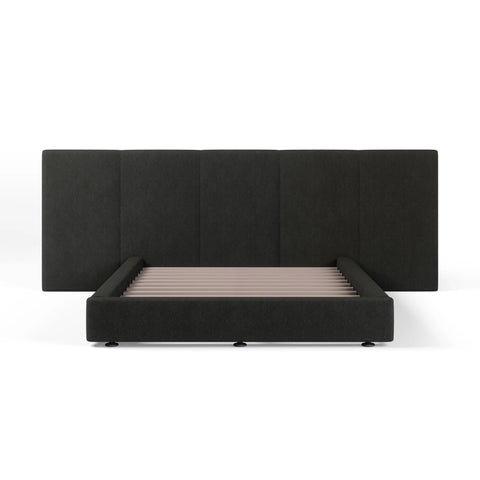 FELUXE Charcoal Boucle Fabric Bed Frame (Australian Made)