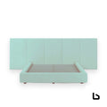 FELUXE Glamour Sapphire Velvet Fabric Bed Frame (Australian