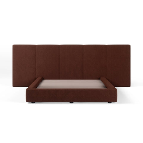 FELUXE Umber Boucle Fabric Bed Frame (Australian Made) BED