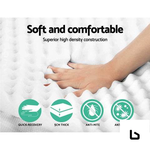 Bf mattress - topper egg crate foam toppers bed protector
