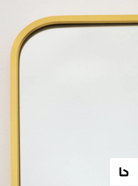 Gold metal rectangle mirror - medium 80cm x 170cm - home &