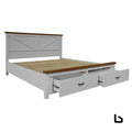 Grandy bed frame king size timber mattress base
