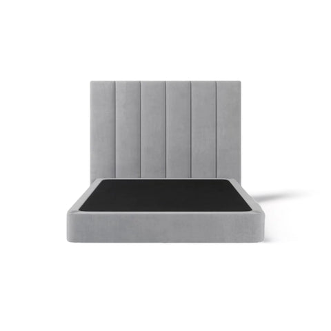 Harper grey velvet bed frame