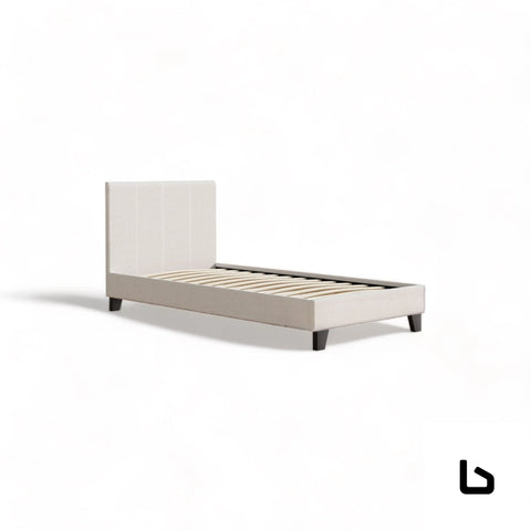 Hudson bed frame - single / boucle ivory