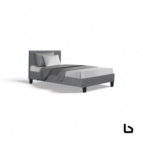 Hudson bed frame - single / grey