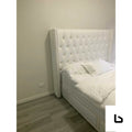 HUNTER Mallard Velvet Plush Fabric Bed Frame (Australian