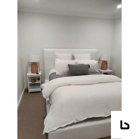 KATE Charcoal Velvet Plush Fabric Bed Frame (Australian