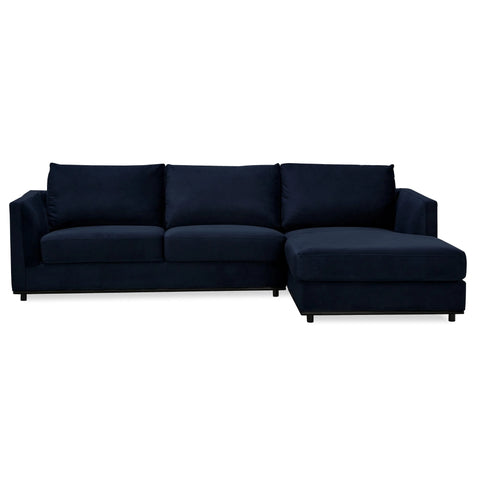 Kennedi 2 seater velvet fabric corner sofa lounge rhf