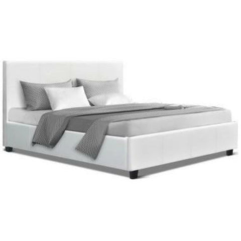 KESHA White Leather Look Bed Frame Bed Frame Bedroom Factory 