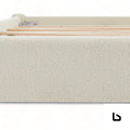 Zaxon boucle ivory bed frame - base