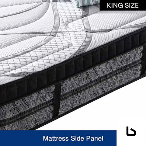 King mattress pocket coil spring foam firm bed 32cm thick