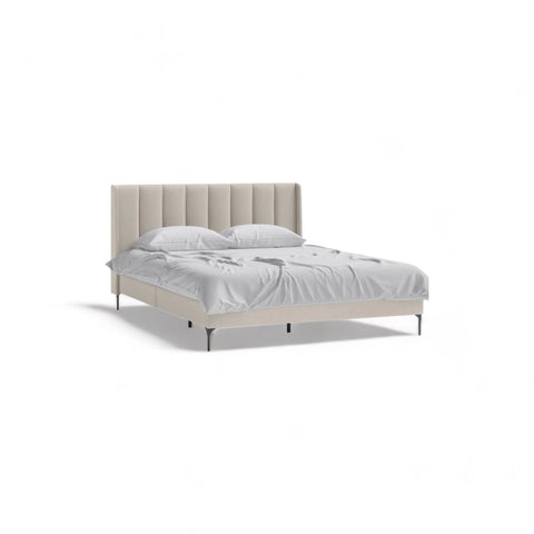 Krown beige fabric bed frame